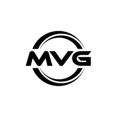 MVG letter logo design with white background in illustrator, vector logo modern alphabet font overlap style. calligraphy designs for logo, Poster, Invitation, etc.