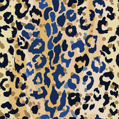 144_leoparad_pattern on the skin of a leoparad in the form of black, brown, blue spots on a yellow background
