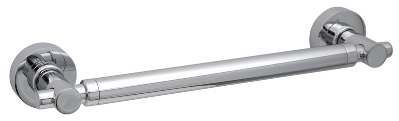 New modern towel rail on a white background.