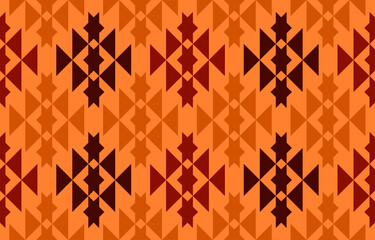 Navajo fabric seamless pattern geometric tribal ethnic traditional background,native American Design Elements, Design for carpet,wallpaper,clothing,rug,interior,Vector illustration embroidery.