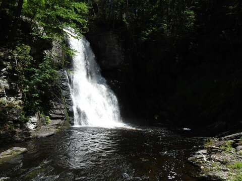 The beautiful Bushkill Falls located in the Pocono Mountains, Pike County, Pennsylvania.