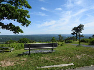 Scenic view from the top of Camelback Mountain, in the Big Pocono State Park, Monroe County,...
