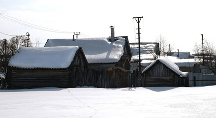 house in the snow