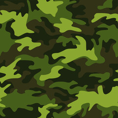 Camouflage texture seamless pattern. Abstract modern military camo ornament for fabric and fashion textile print. Vector background.