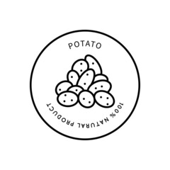 Potato Line Icon In Simple Style. Natural Product. Vector sign in a simple style isolated on a white background.