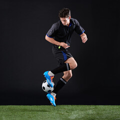 Hard work beats talent when talent doesnt work hard. Full length studio shot of a handsome young...