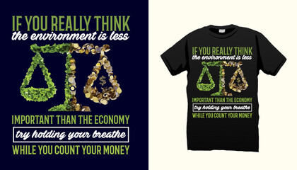 Earth day t shirt and print on demand vector