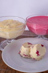 homemade apple pie with whipped cream