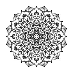Hand drawn mandala. decoration in ethnic oriental  doodle ornament.