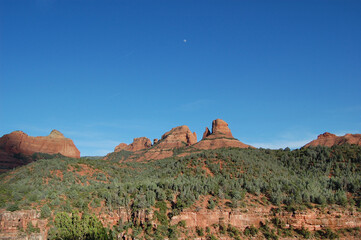 The beautiful scenery of the red rock formations that surround the small town of Sedona, Arizona.