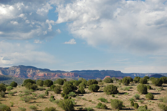 The beautiful scenery of the desert landscape from the outskirts of Sedona, Arizona.