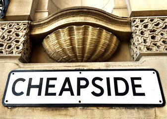 Street sign, affixed to a Victorian building, in the centre of, Bradford, Yorkshire, UK