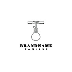 gallows logo cartoon icon design template black isolated vector illustration