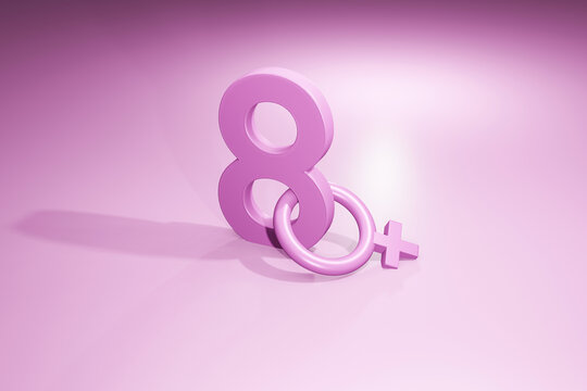 Women Day special pink 3d render