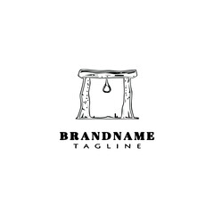 gallows logo cartoon icon design template black isolated vector illustration