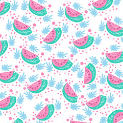 Vector illustration of elegant pattern with cute leaves and animals