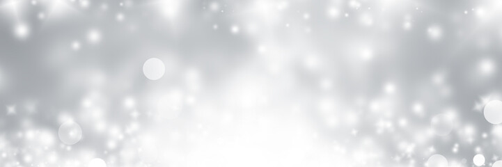 white and grey blur abstract background. bokeh christmas blurred beautiful shiny Christmas lights
