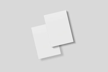 Blank paper for mockup. 3D Render.	