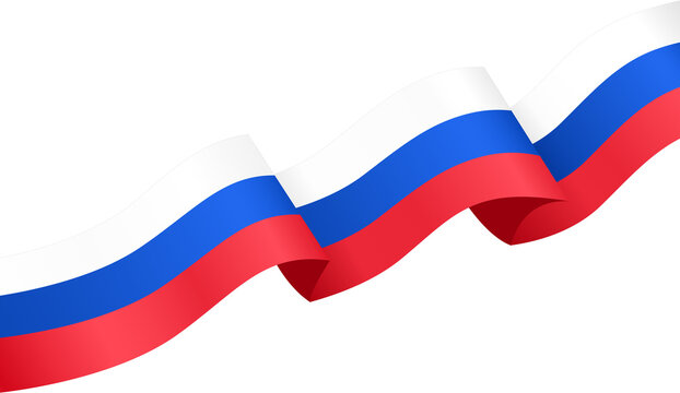 Russia flag wave  isolated  on png or transparent background,Symbol Russia,template for banner,card,advertising ,promote,and business matching country poster, vector illustration