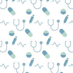 Medical pattern. vector cartoon background illustration