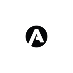 letter a logo vector emblem template