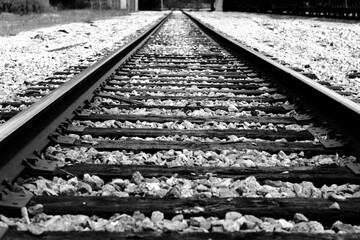 B&W Railroad Tracks