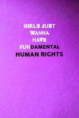 girls just wanna have fundamental human rights graffiti an lila wand