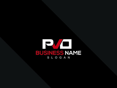 Creative PVO Logo Icon, Alphabet pvo letter logo image vector for your company