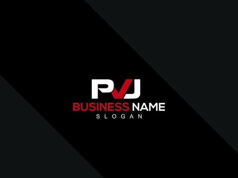 Creative PVJ Logo Icon, Alphabet pvj letter logo image vector for your company