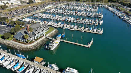 Sailboats at Oceanside Harbor, California