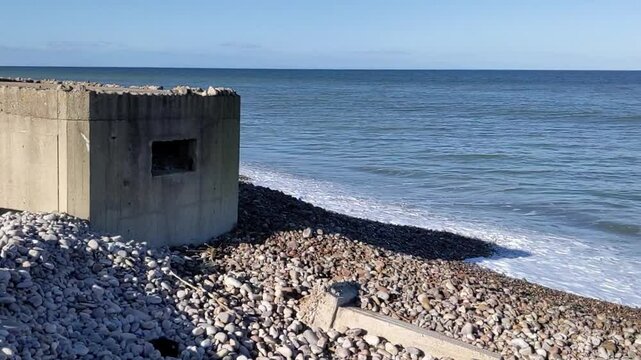 Concrete Pillbox on the Moray Firth, Kingston on Spey