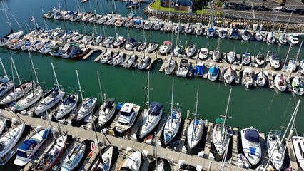 Sailboats at Oceanside Harbor, California