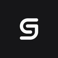 CJ or JC monogram design logo template.