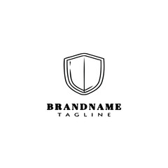 shield logo cartoon icon design template black isolated vector illustration