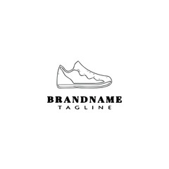 shoes cartoon logo icon design template black isolated vector