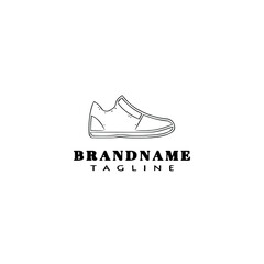 shoes cartoon logo icon design template black isolated vector illustration
