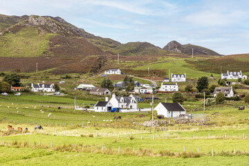 The village of Digg in the north of the Isle of Skye, Highland, Scotland UK.