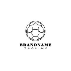 soccer ball logo icon design template vector illustration