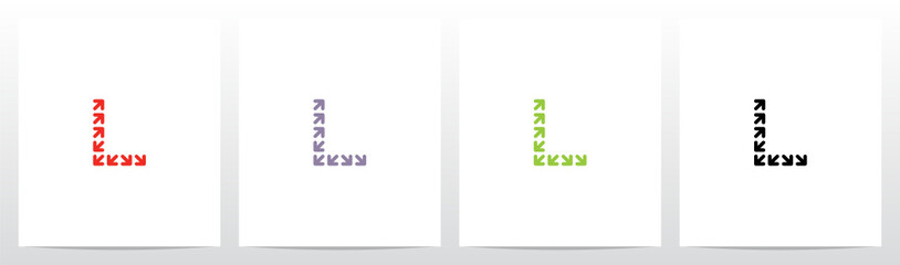 Arrows Forming Letter Logo Design L