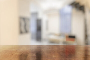 brown table in the room