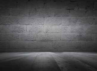 old interior with brick wall