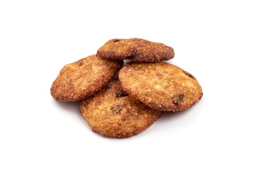 Corn cookies, isolated on white background.
