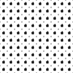 Square seamless background pattern from geometric shapes are different sizes and opacity. The pattern is evenly filled with big black juicer symbols. Vector illustration on white background