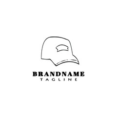 hat logo cartoon icon design template black isolated vector