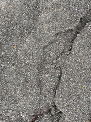 cracked asphalt road. Old worn and cracked asphalt