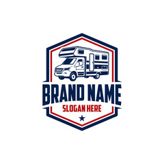 Obraz premium RV Camper Car Logo Designs Template