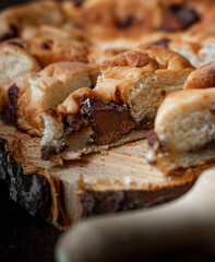 Chocolate Babka bread, chocolate swirl bread, brioche filled with chocolate