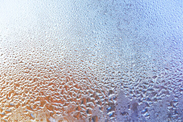 Colorful drops on the window