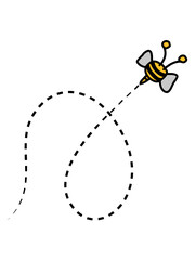 Gestrichelte Linie Biene 