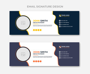 Elegant Corporate Minimal Email Signature Design Template for business and personal use.